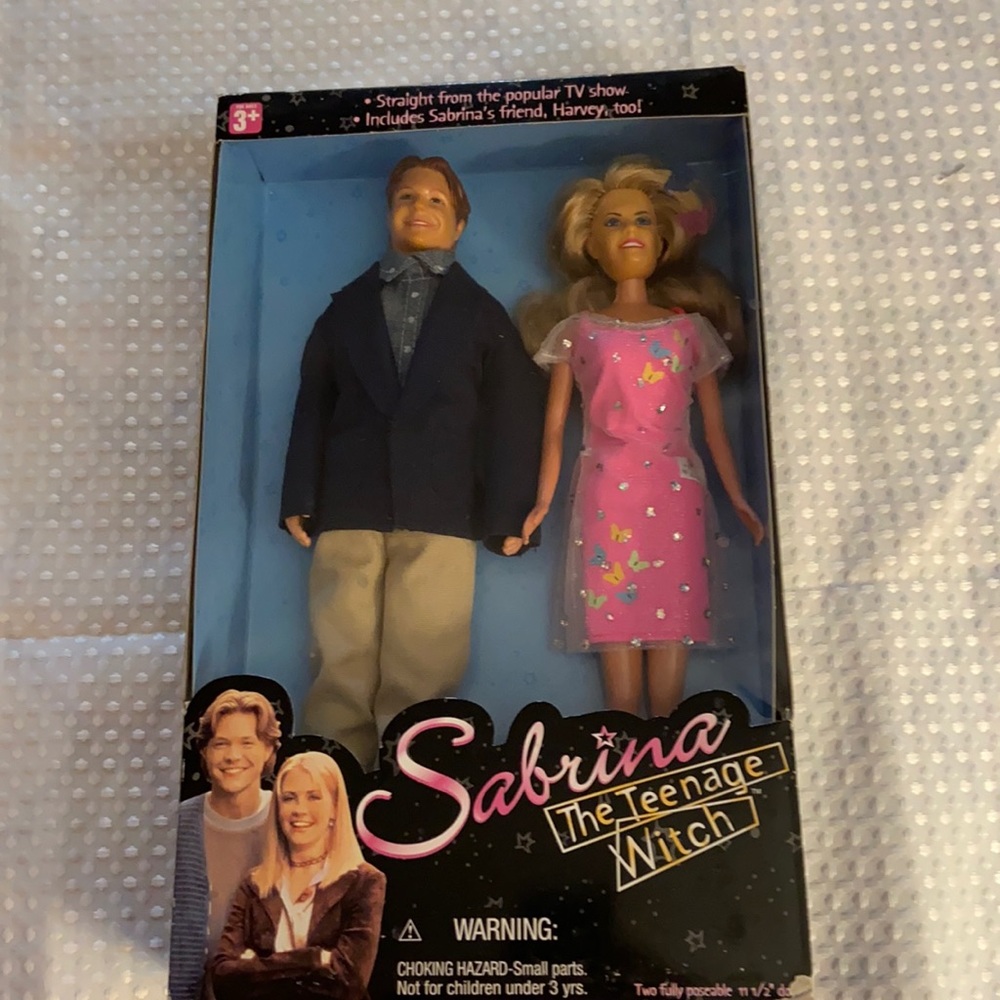 Sabrina the teenage witch and Harvey combo doll set